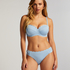 Haut de bikini &agrave; armatures &agrave; effet push-up pr&eacute;form&eacute; Scallop Taille A - E, Bleu