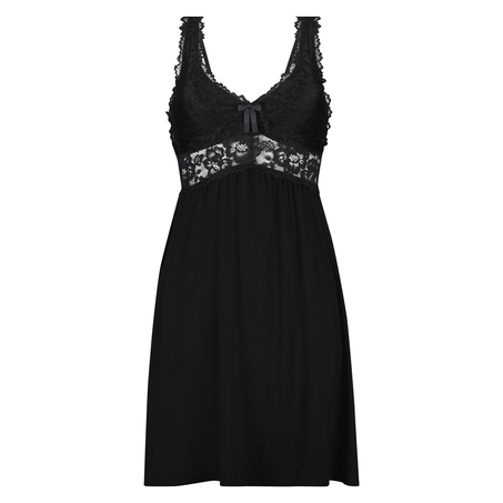 Nuisette Modal Lace, Noir
