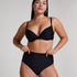 Bas de bikini taille haute Cheeky shaping Luna, Noir