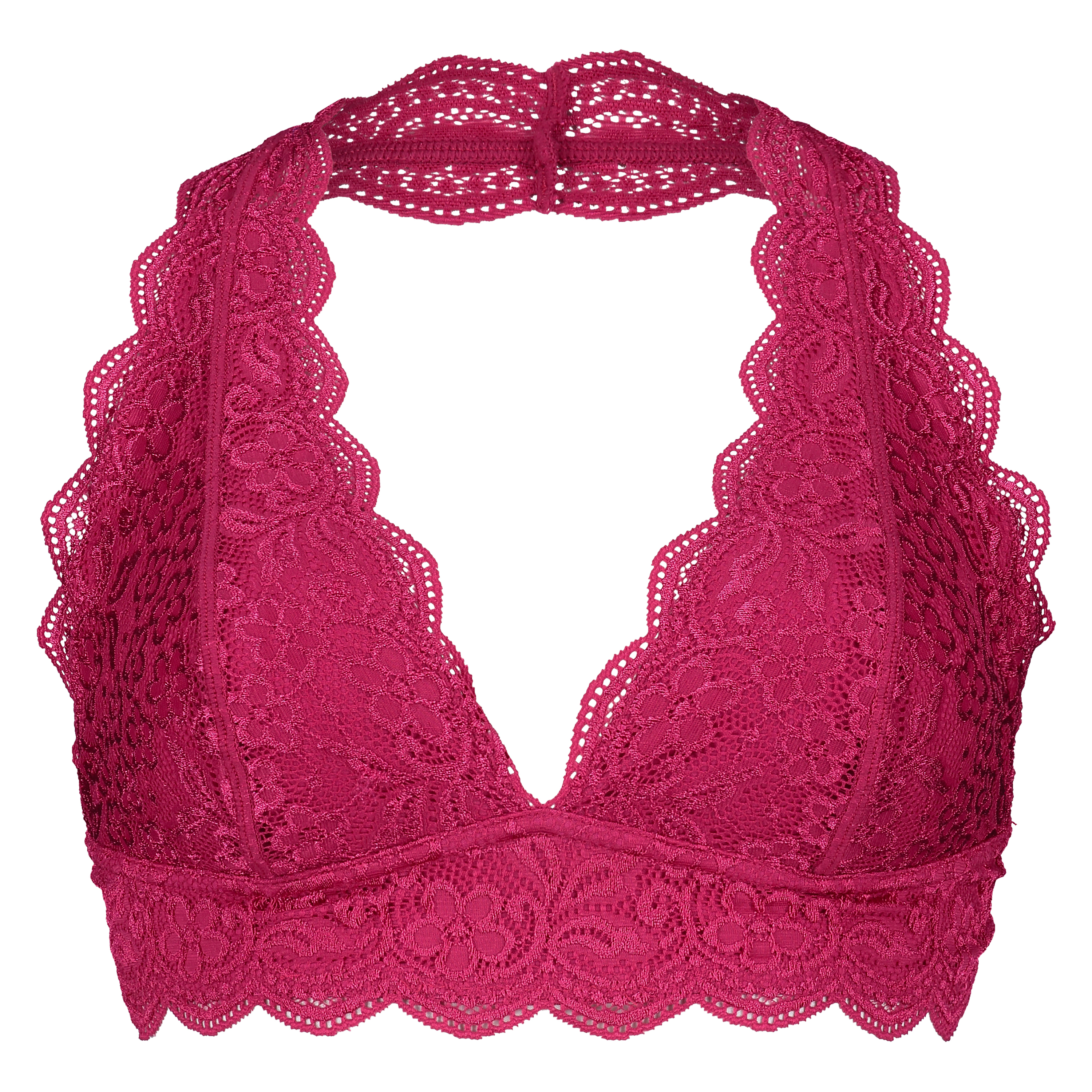 Brassière Halter Lace, Rose, main