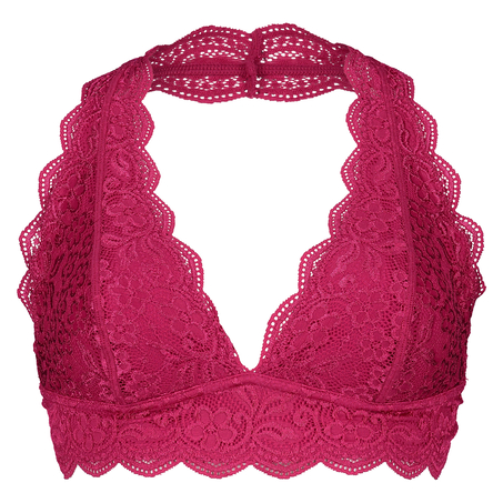 Brassière Halter Lace, Rose