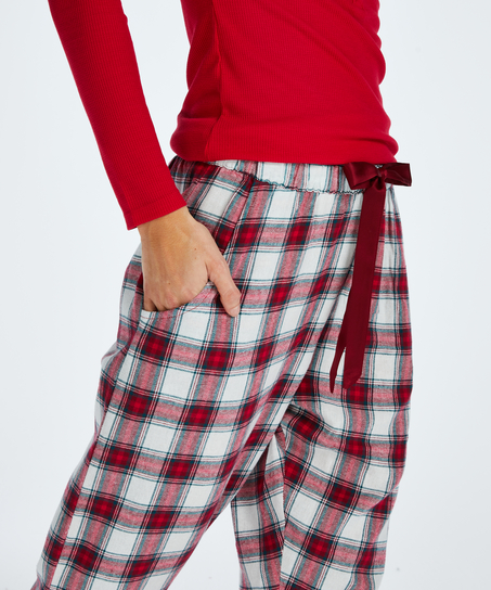 Pantalon de pyjama en sergé, Rouge
