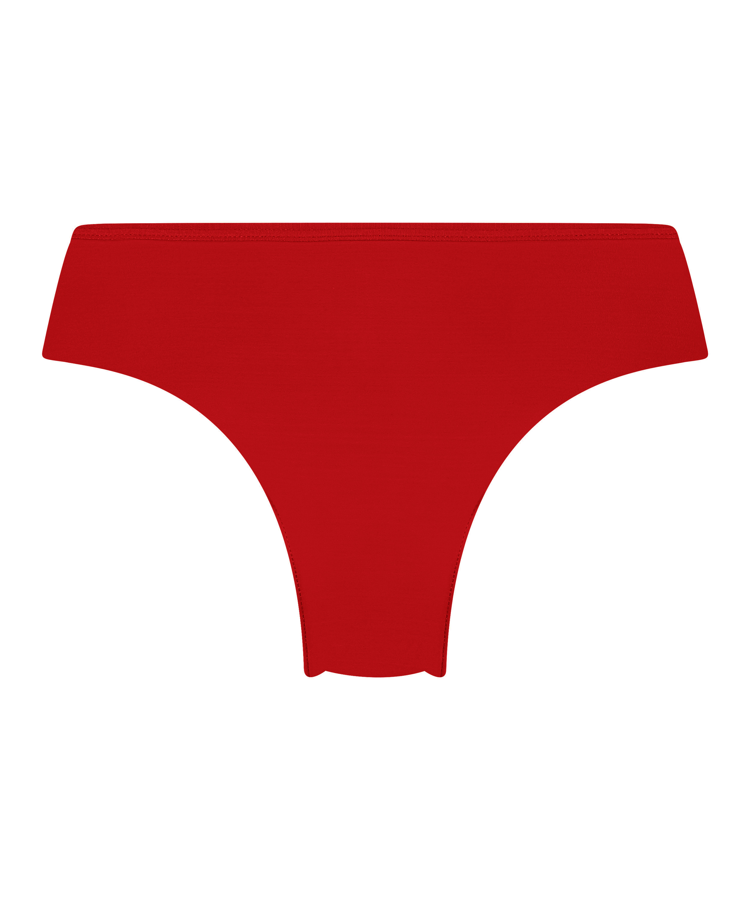 Slip brésilien iInvisible Lace Back, Rouge, main