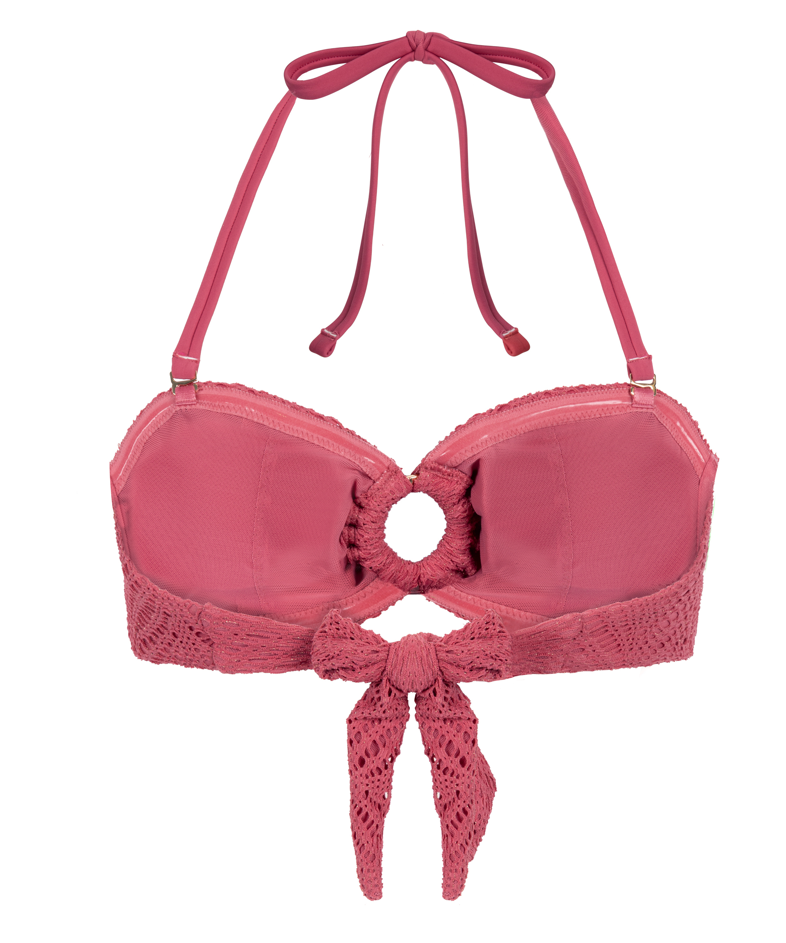 Haut de bikini bandeau Lanai, Rose, main
