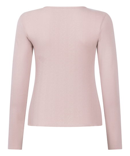 Haut de pyjama Henley, Rose