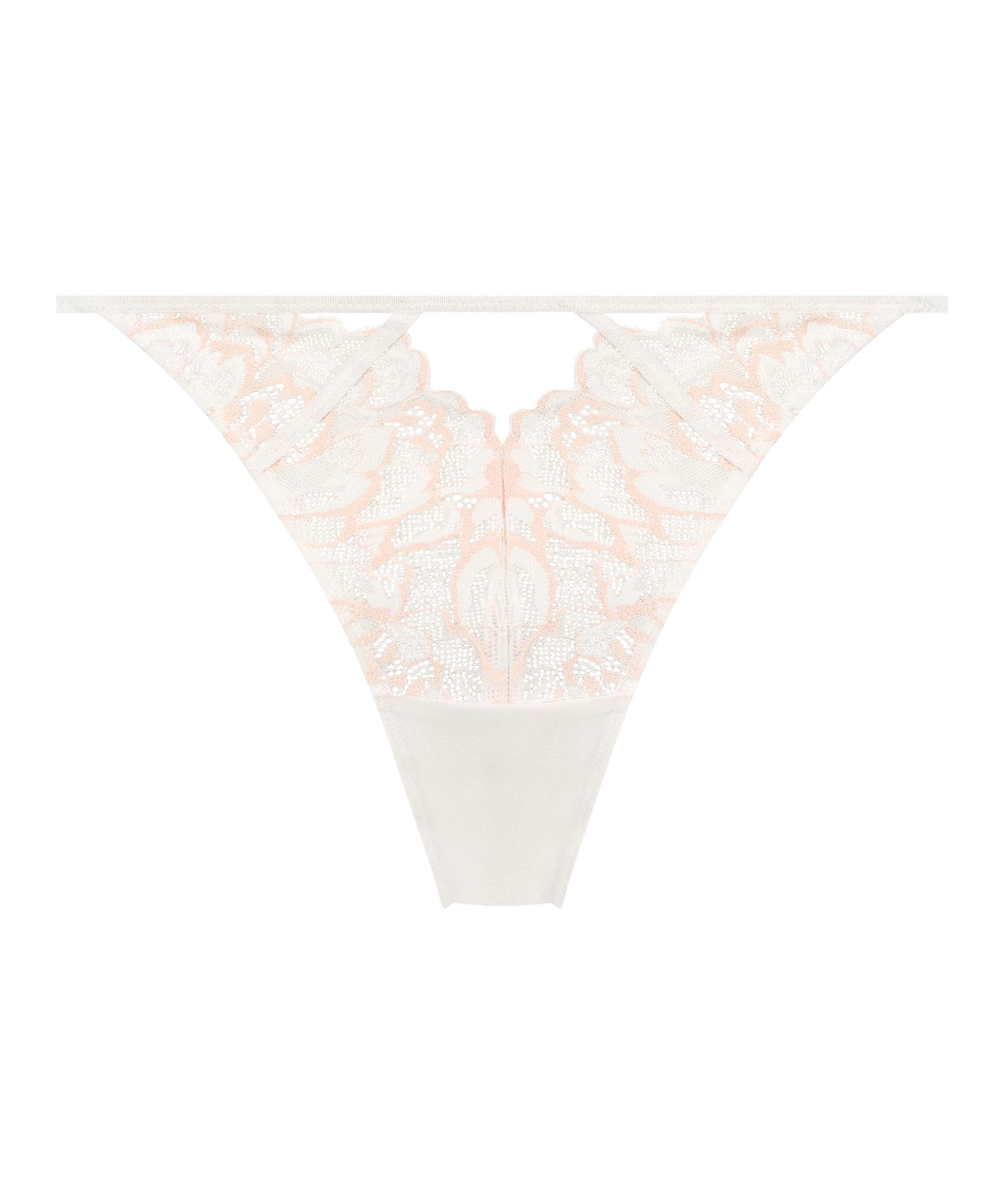 Slip brésilien Shayna, Blanc, main