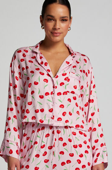 hunkemöller haut de pyjama twill rose