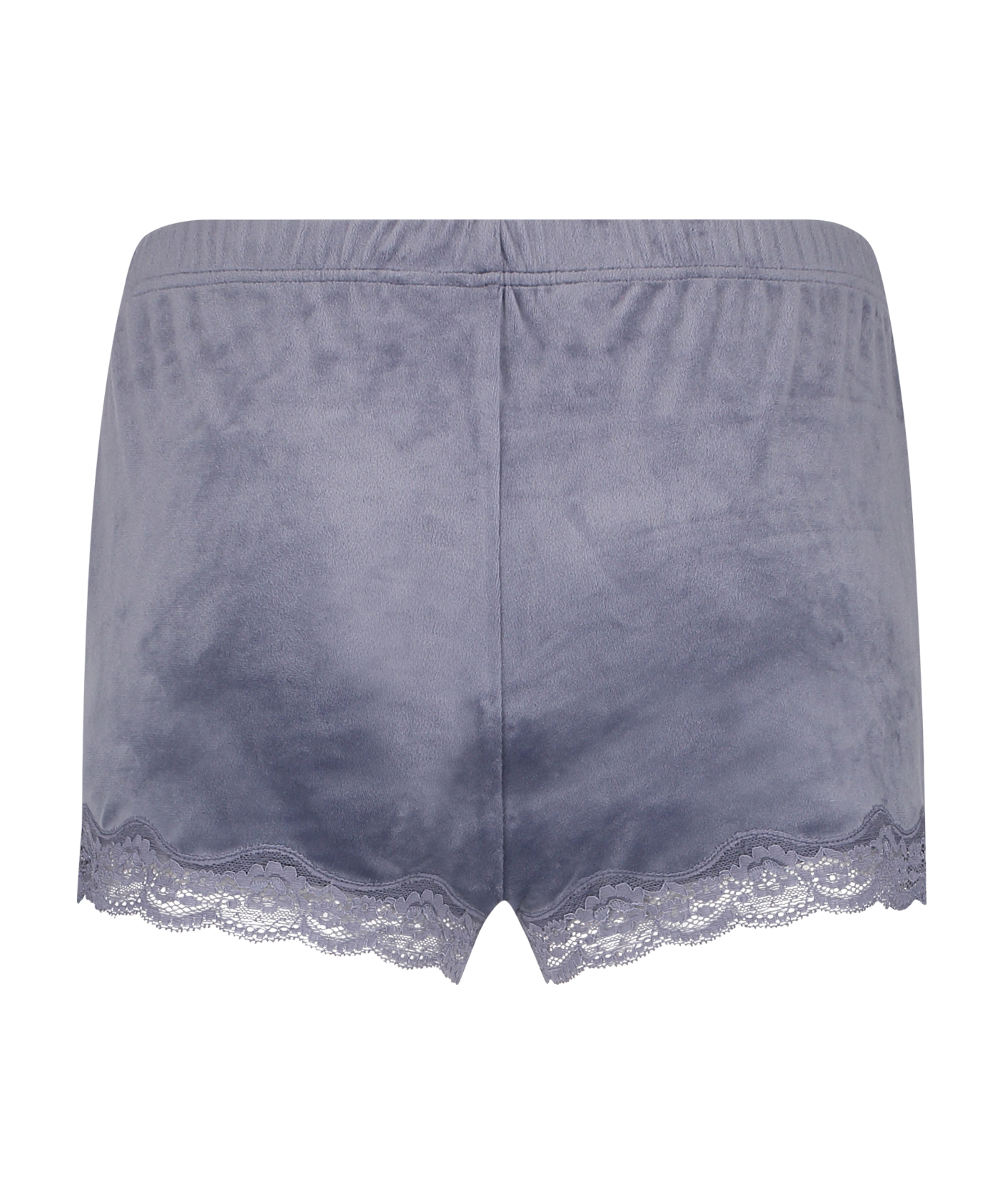 Short velours dentelle, Gris, main