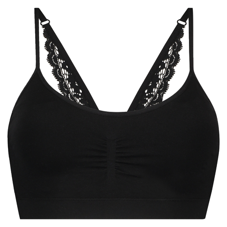 Brassière sans coutures Marina lace back, Noir