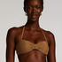 Haut de bikini bandeau Goldie Shimmer, Jaune