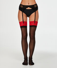 Bas 30D Lace, Rouge