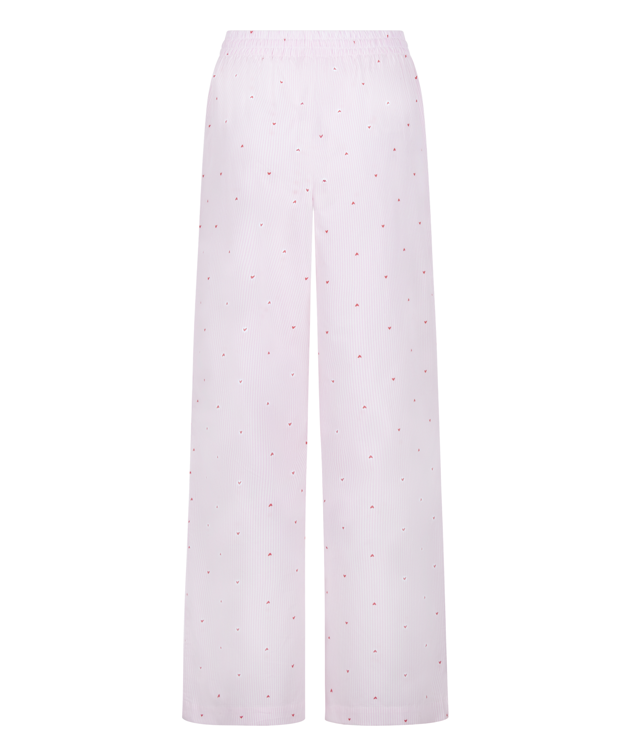 Pantalon Cotton Stripe Heart, Blanc, main