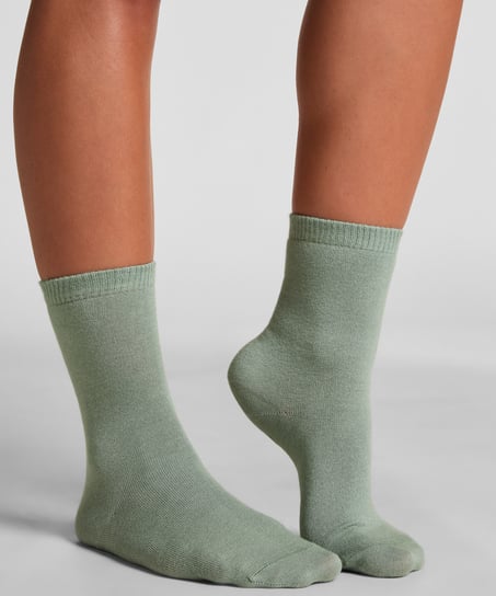 Chaussettes courtes en modal, Vert