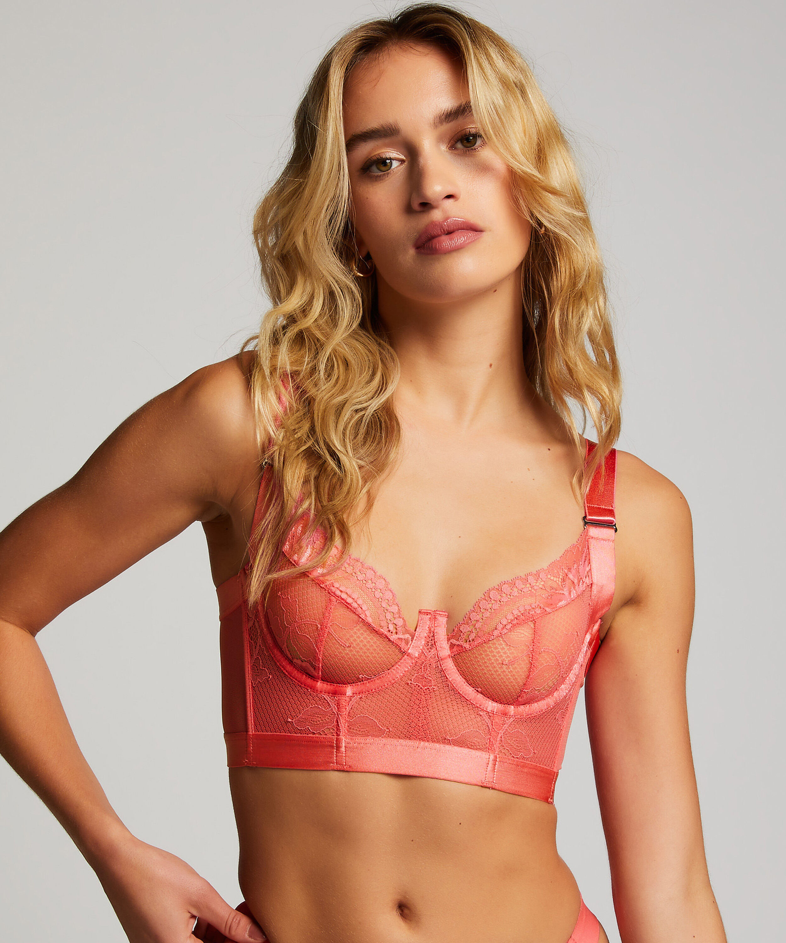 Soutien-gorge bustier non rembourr&eacute; &agrave; armatures Hana, Rose