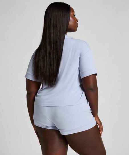 Veste &agrave; manches courtes en jersey Essential, Bleu