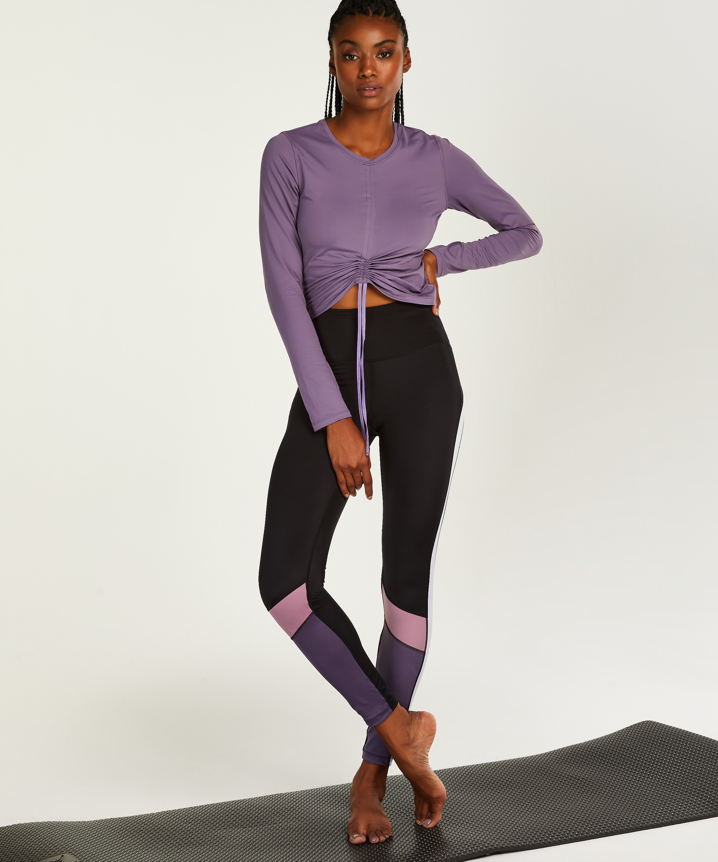 Top de sport manches longues HKMX Aura, Violet, main
