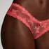 Slip br&eacute;silien V-shape Mesh, Rose