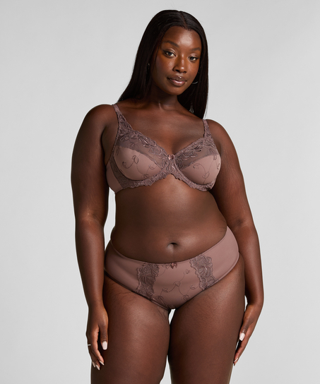 Slip taille haute Diva, Marron