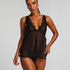 Babydoll Chiffon Lace, Noir