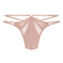 Slip brésilien ouvert Nisha, Beige