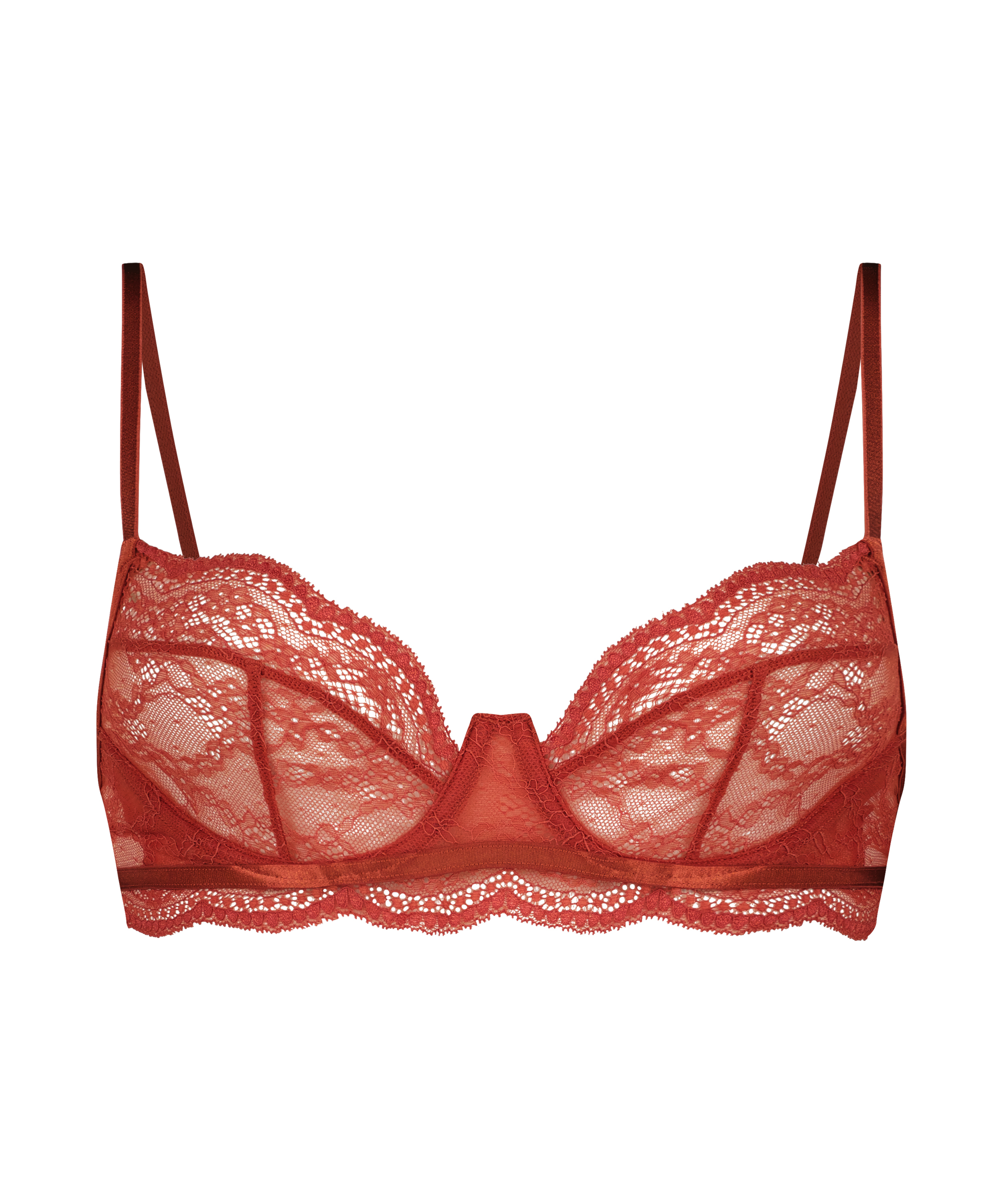 Soutien-gorge non-rembourr&eacute; &agrave; armatures Isabelle, Orange, main