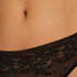 String sans coutures Allover Lace (tout en dentelle), Noir