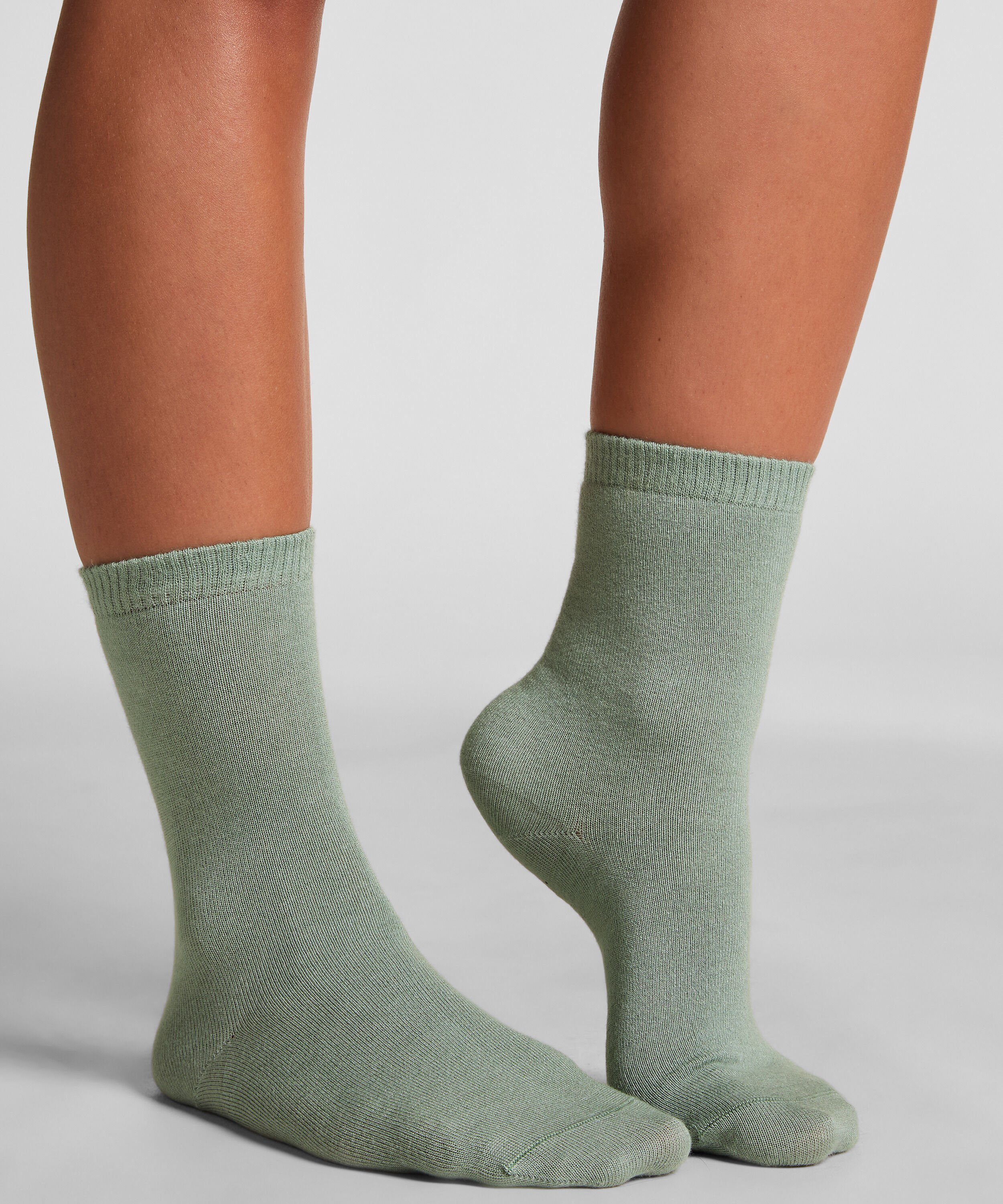 Chaussettes courtes en modal, Vert Chaussettes courtes en modal, Vert