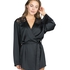 Kimono Hammered satin, Noir