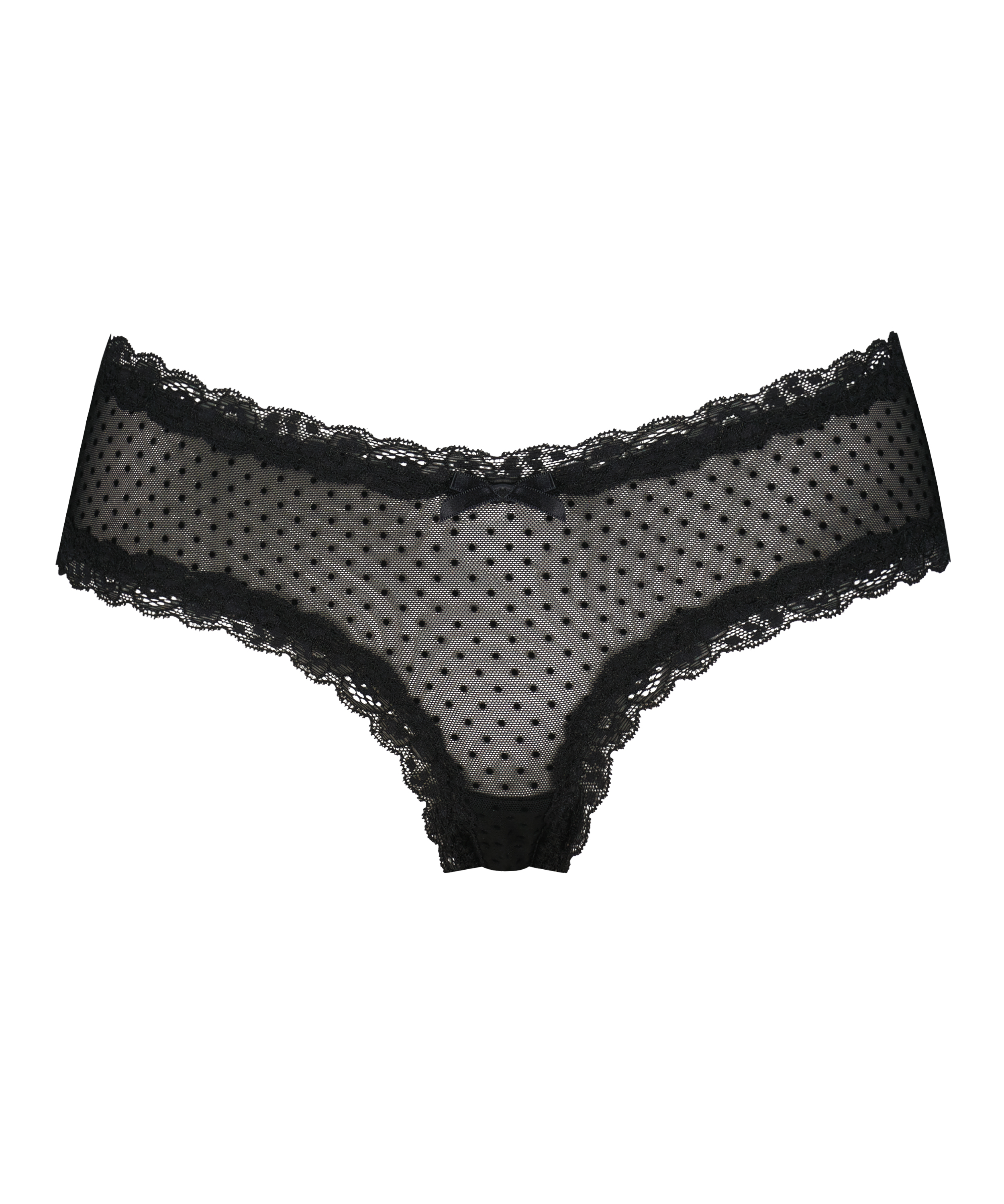 Slip brésilien V-shape Mesh, Noir, main
