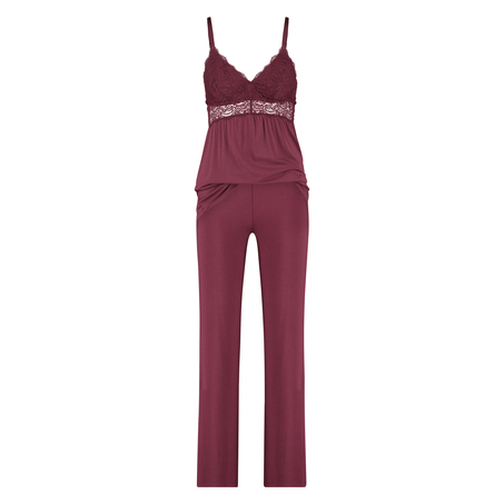 Tenue de pyjama Vera Lace, Rouge