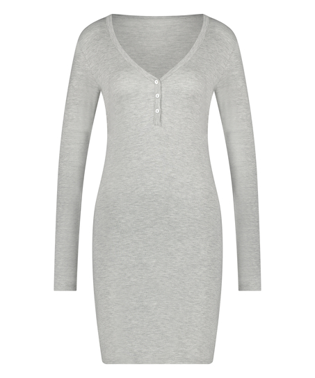 Chemise de nuit Henley, Gris