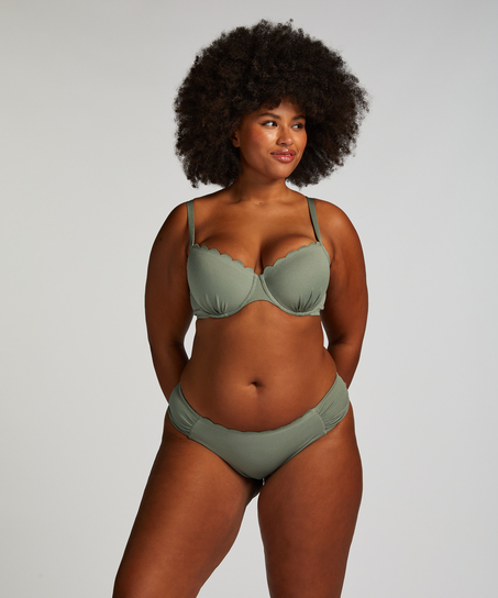 Haut de bikini préformé à armatures Scallop, Vert