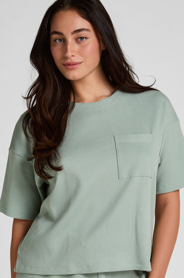 Hunkemöller Pyjama Top Waffle Vert