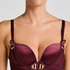 Soutien-gorge à armatures longline push-up préformé Avela, Rouge