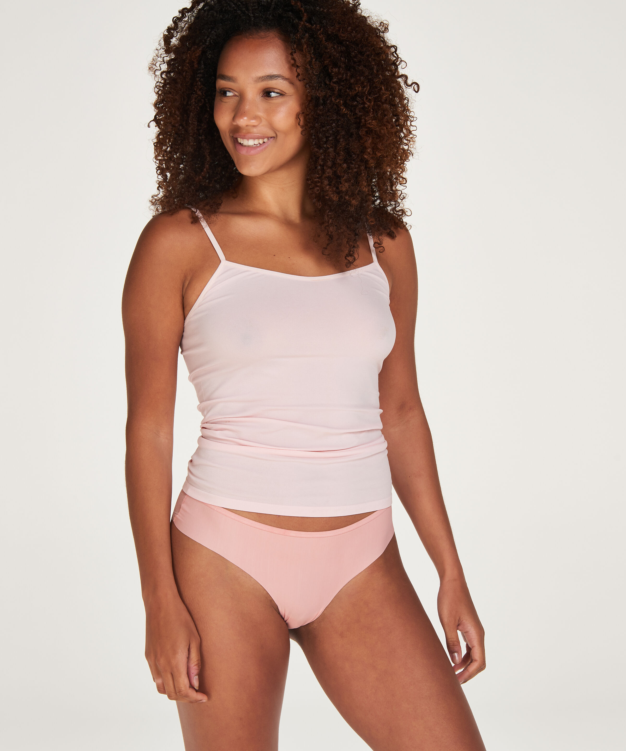 Lot de 3 slips brésiliens invisibles, Beige