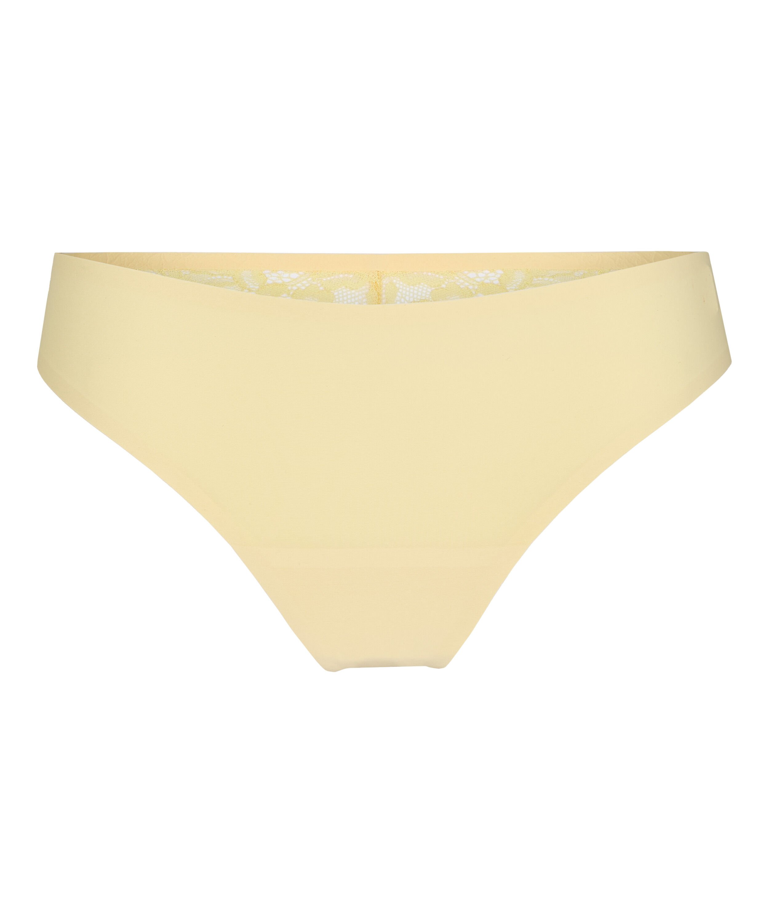 Invisible string Lace Back, Jaune