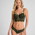 Soutien-gorge à armatures rembourré longline Amara, Vert