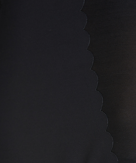 Body sculptante en dentelle scuba - Level 3, Noir