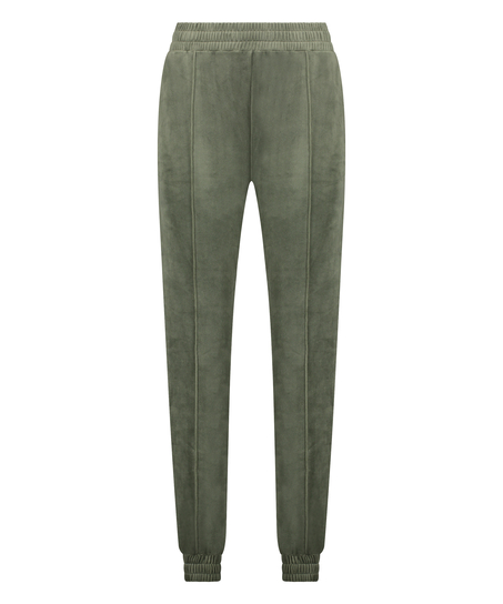 Pantalon Jogging Velours Pintuck, Vert