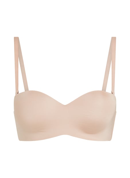 Soutien-gorge push-up sans bretelles à armatures préformé Smooth, Beige