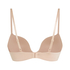 Soutien-gorge &agrave; armatures pr&eacute;form&eacute; push-up Deep-V, Beige