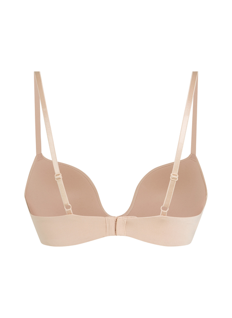 Soutien-gorge &agrave; armatures pr&eacute;form&eacute; push-up Deep-V, Beige