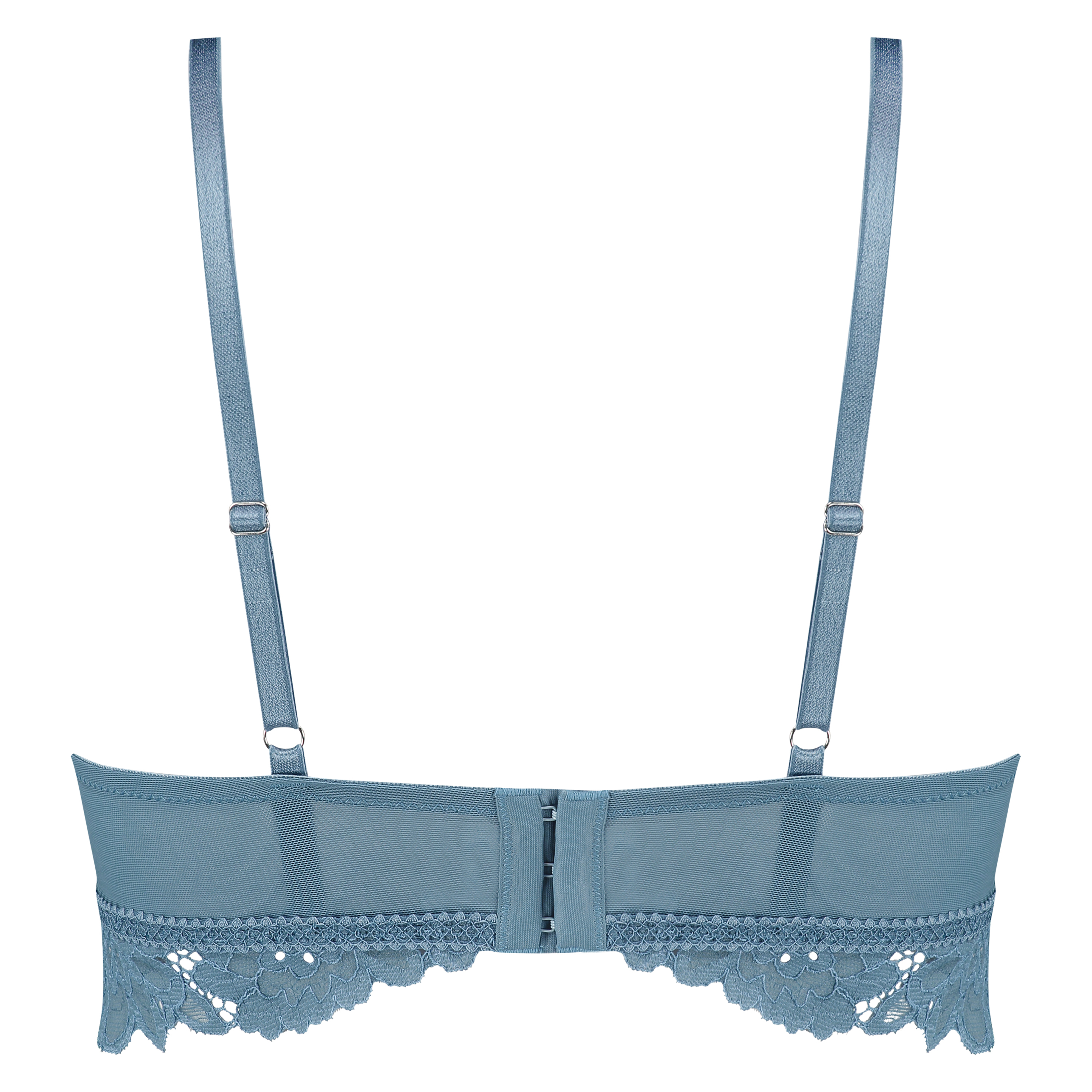 Soutien-gorge pr&eacute;form&eacute; sans armatures longline Shiloh, Bleu, main