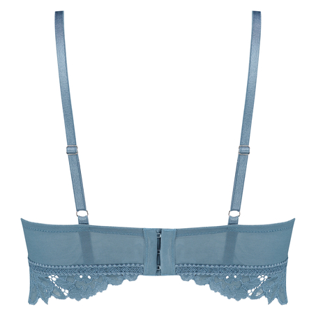 Soutien-gorge pr&eacute;form&eacute; sans armatures longline Shiloh, Bleu