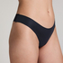 String invisible en coton, Noir