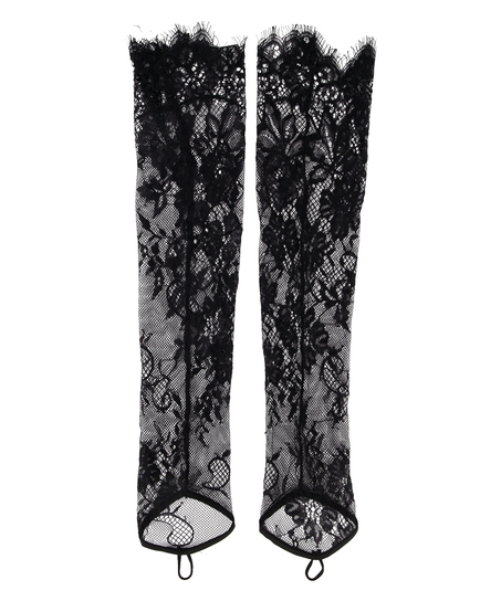 Gants en dentelle, Noir