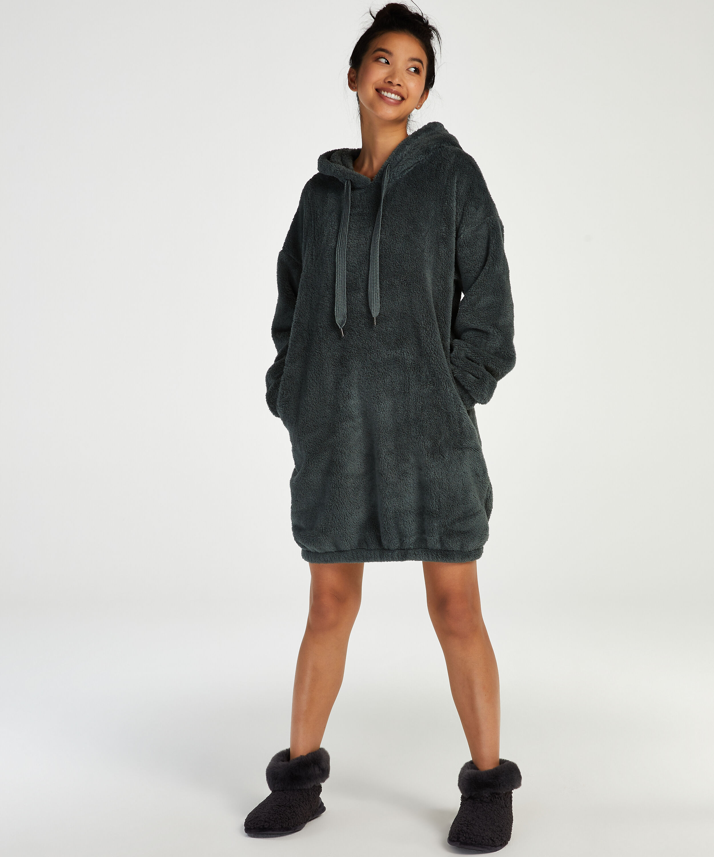 Robe snuggle polaire femme , Vert