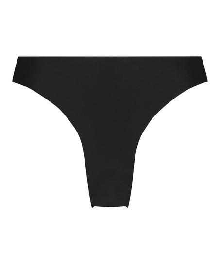 Slip brésilien invisible Fishnet, Noir