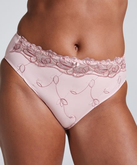 Slip taille haute Diva, Rose