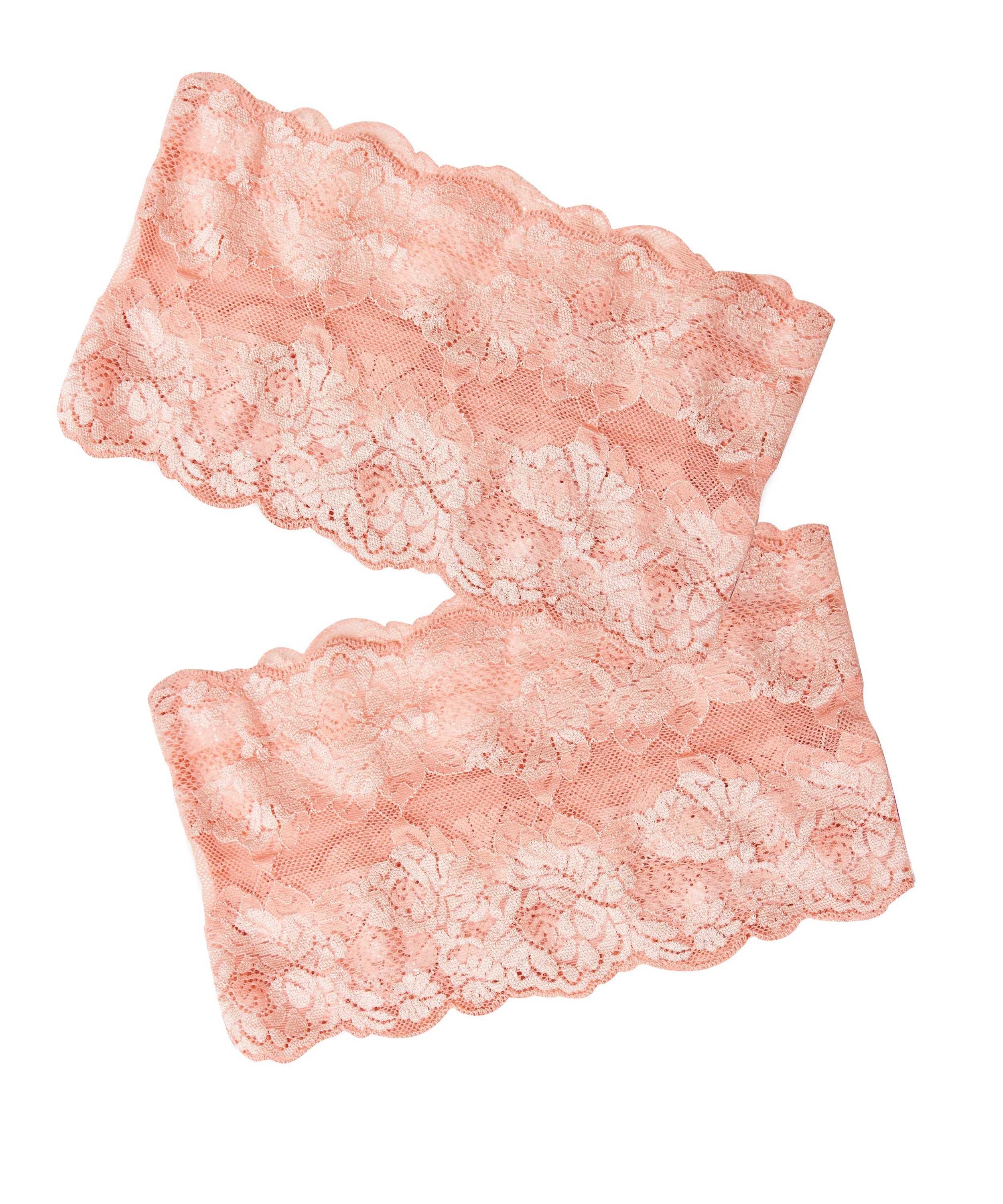 Bandes de cuisses anti-frottements en dentelle, Rose, main